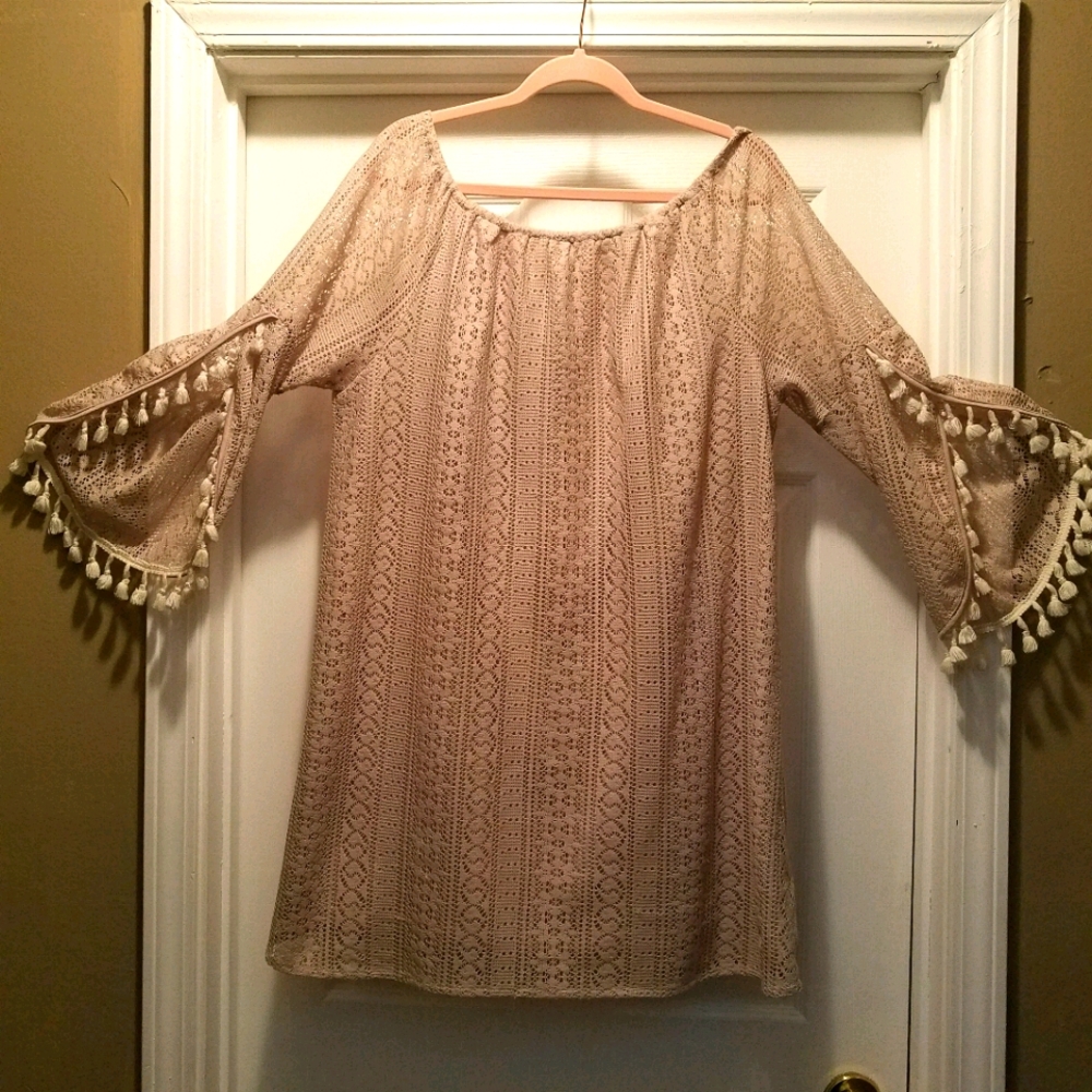 Bell sleeve tunic